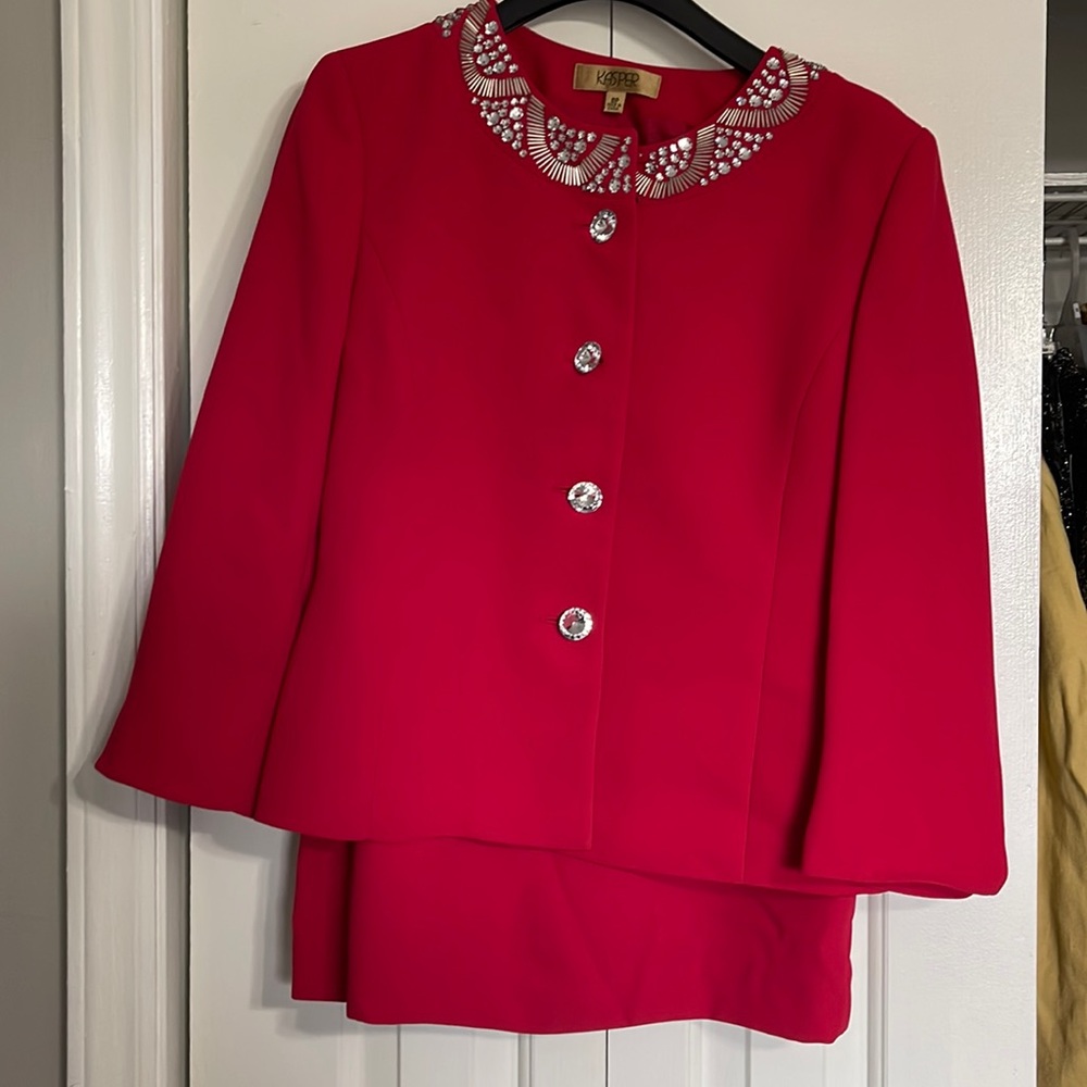 Red Womens Suit Set